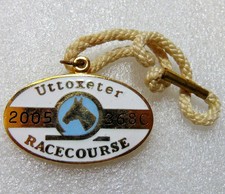 Uttoxeter Race Course Staffordshire Horse Race Membership Enamel Badge