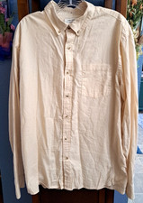 Men's XL Banana Republic Untucked Fit Light Tan Long Sleeve Button-Up Shirt