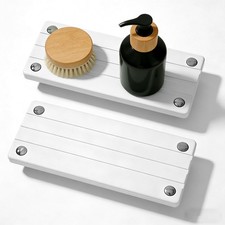 2 PCS Instant Dry Sink Caddy Bathroom Counter Storage Organizer Rack Holder