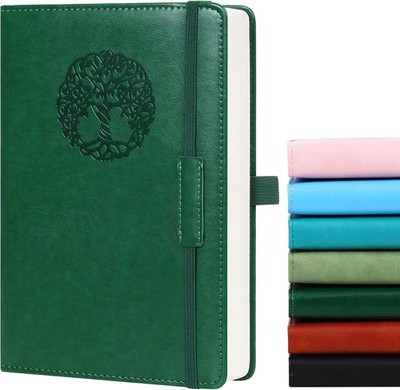 Lined Journal Notebook A5 Hardcover Leather Journals College Ruled Dark ...