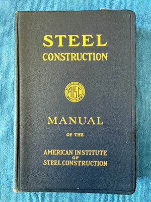 1955 AISC Manual American Institute of Steel Construction 5th Edition 17th Print