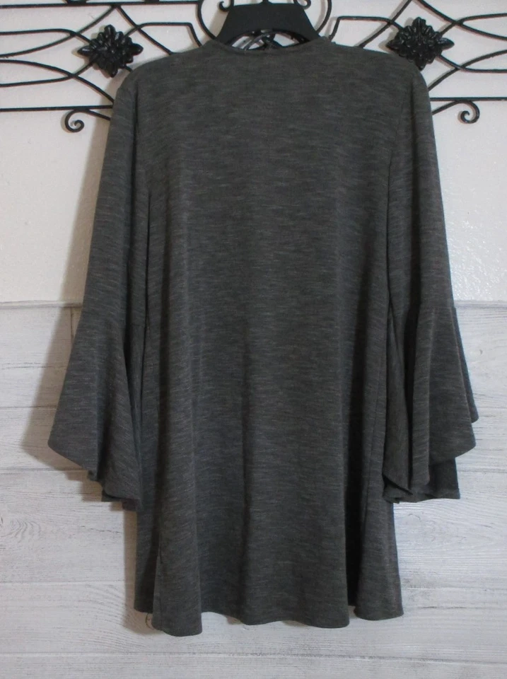 Кардиган LC Lauren Conrad с открытой передней частью свитер серый с длинным рукавом размер L - Изображение 2 из 4