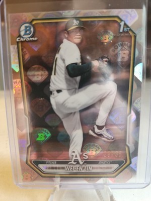 Topps 2026 Bowman Chrome 1st Bowman Wei-En Lin Athletics 28/35 logo Refractor 