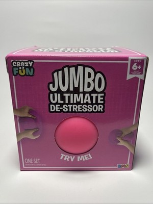  Crazy Fun Jumbo Ultimate De-Stressor Stretchable Squishable Squeeze Ball Pink