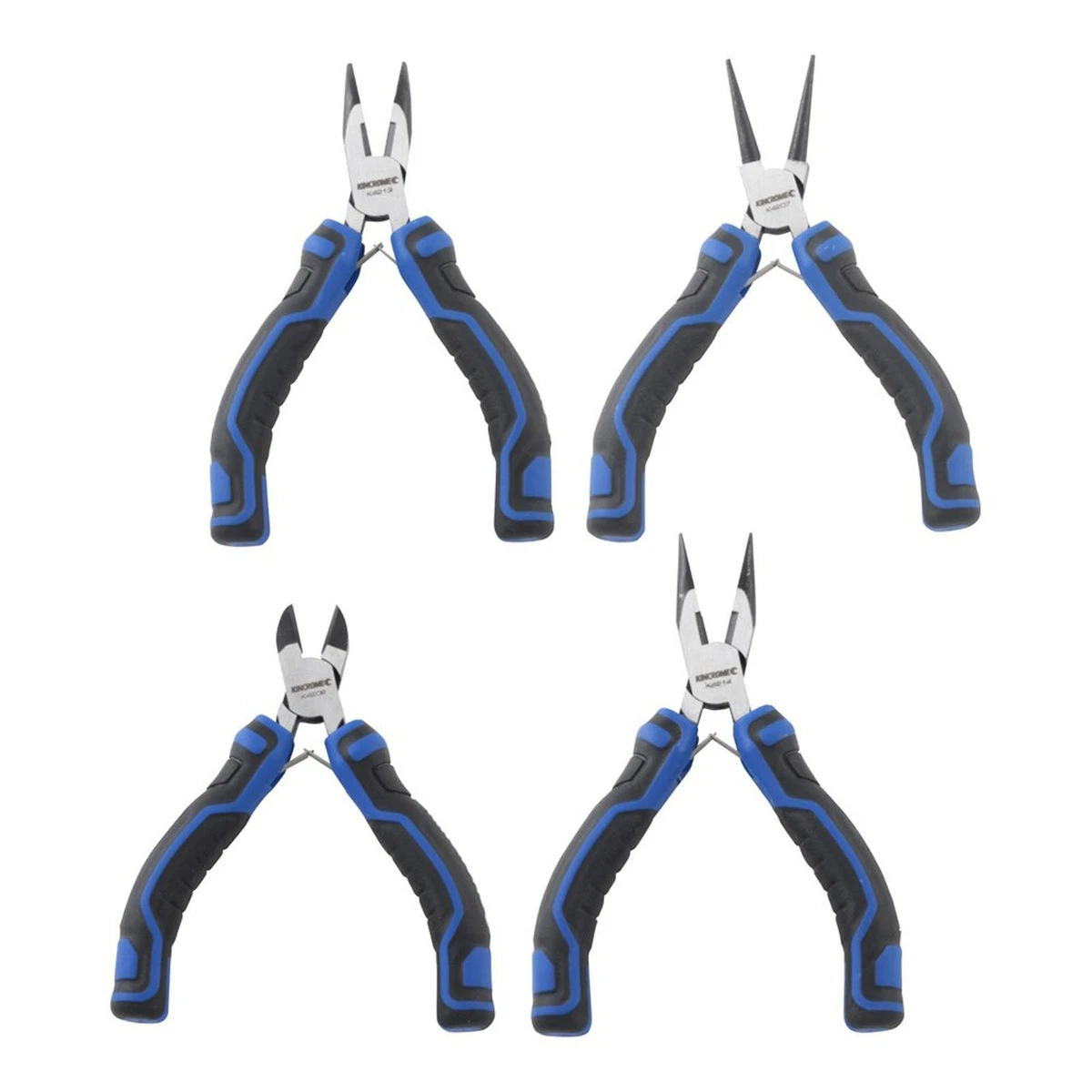 Kincrome 4PC Mini Plier Set Bent Nose Round Nose Cutter Needle Nose Pliers K4226