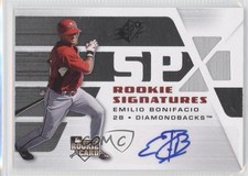 2008 SPx Rookie Signatures Silver Emilio Bonifacio #102 Auto 0a1