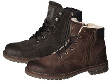 Mustang Herren Stiefelette Schnürboot warm gefüttert Reißverschluss 4201-601