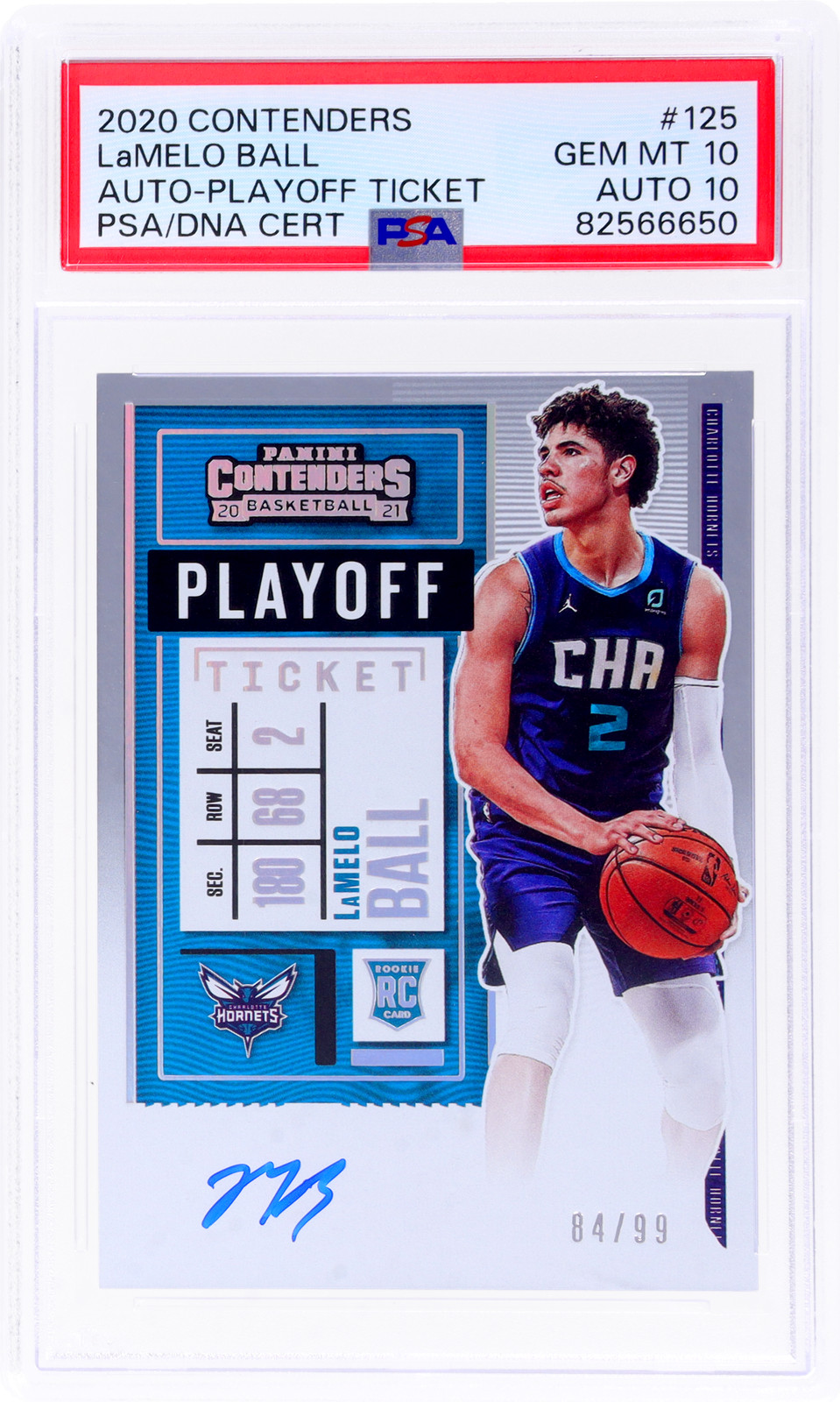 2020 Panini Contenders Playoff Ticket Autograph Lamelo Ball #125 /99