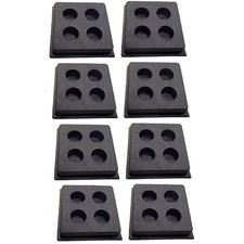 Set of 8 2" x 2" x 3/4" Anti Vibration Heavy Duty All Rubber Isolation Pads