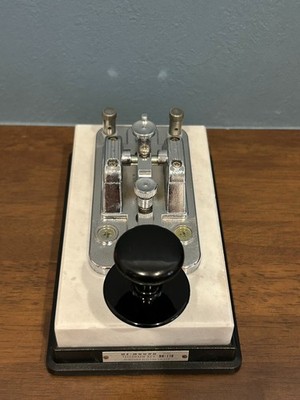 Hi-Mound HK-710 Straight Morse Key Marble Base Made in Japan
