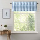 Farmhouse 16"x72" Valance Blue Rod Pocket Kitchen Window Curtains VHC Brands