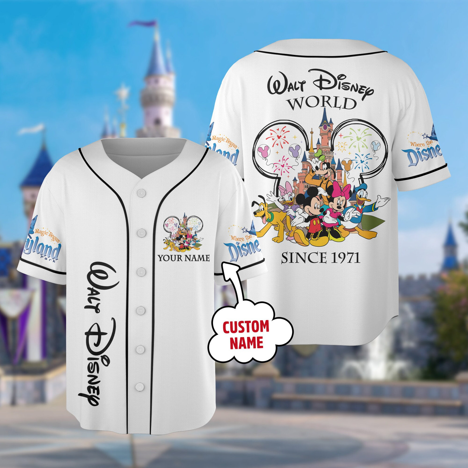 Personalized Disney Mickey Mouse and Friends Baseball Jersey Minnie Mouse Basket