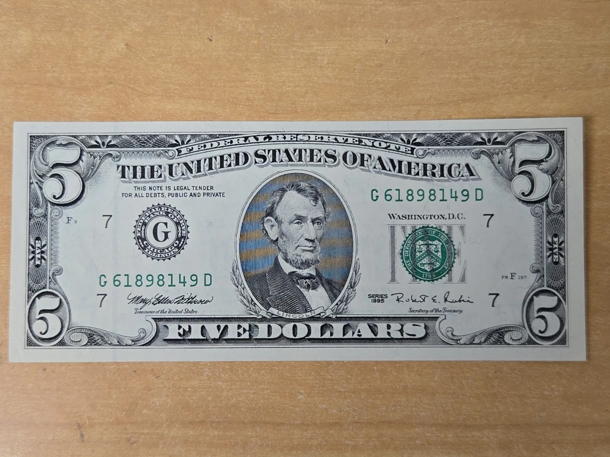 $5 1995 US Small Size Paper Money Notes for sale | eBay