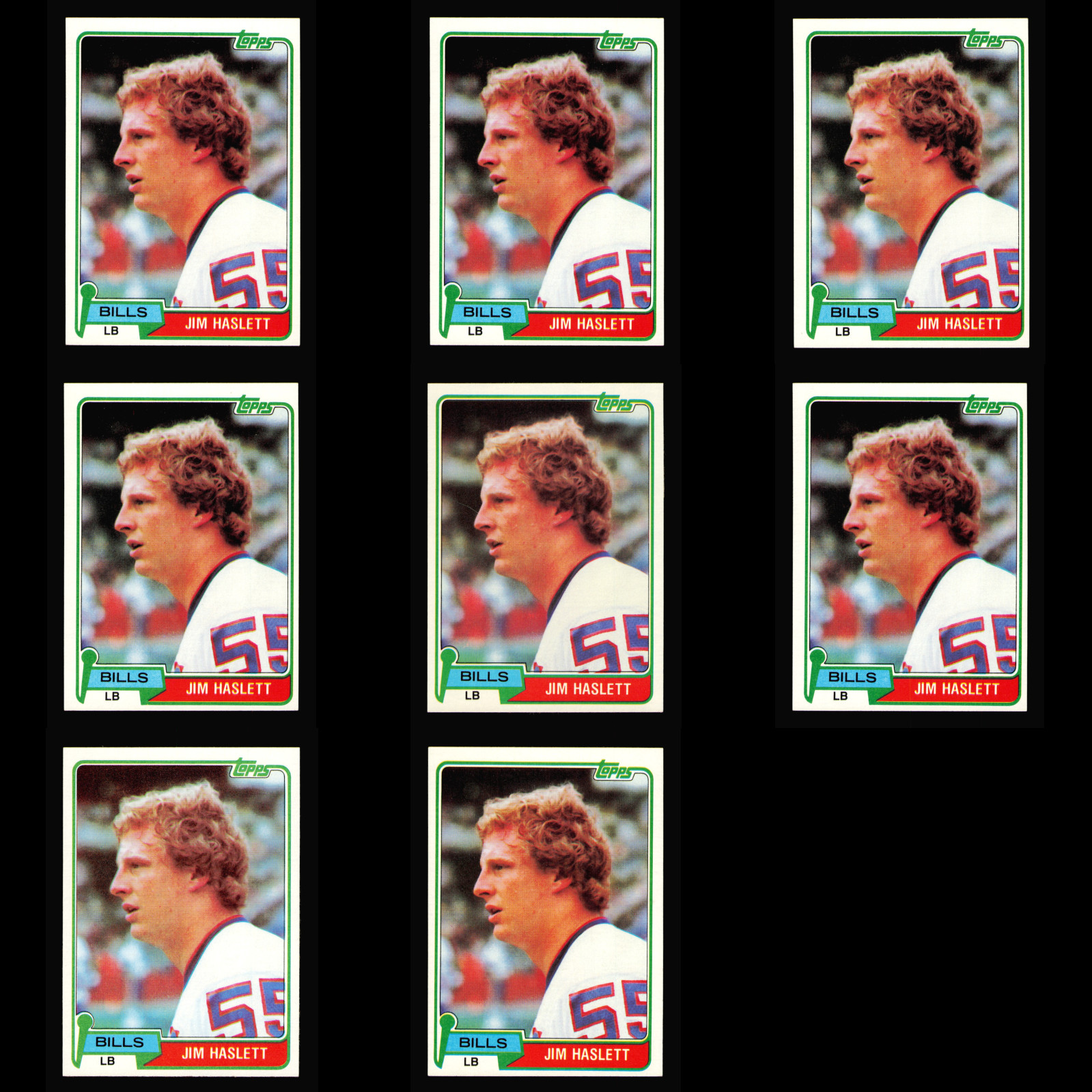 1981 Topps #173 Jim Haslett LOT of 8 Rookie Card RC