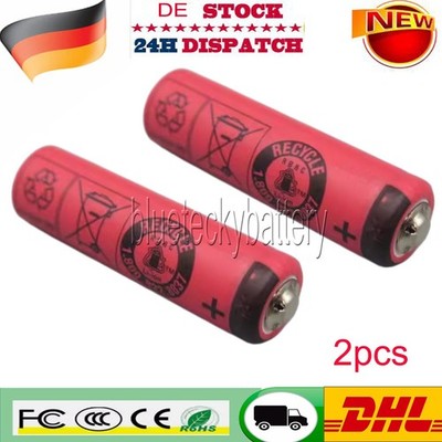 2pcs Bulbous head 740mAh 3.7V Lithium Ion Battery for Sanyo UR14500AC 14500