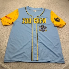 Kalamazoo Growlers Zoo Crew Jersey Prom Blue Yellow Adult Size Extra Large XL