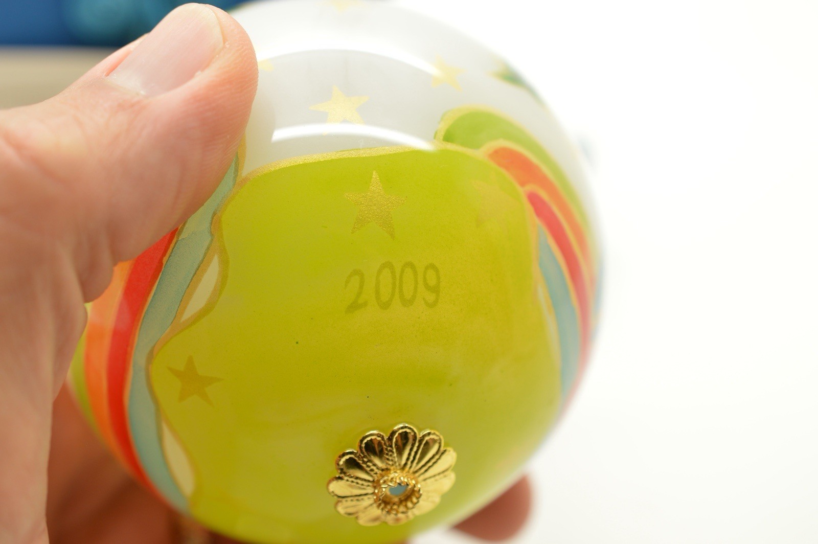 Pier 1 Li Bien Snowmen Glass Christmas Ornament In Box 2009