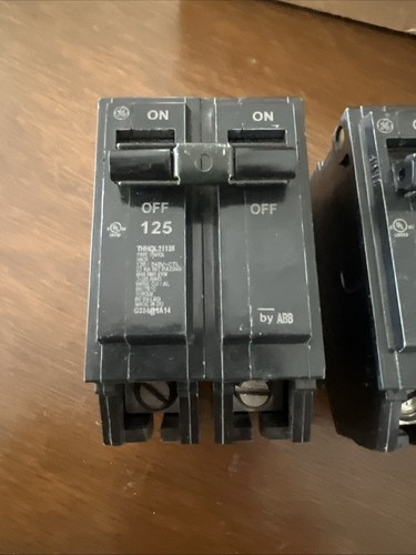 GE General Electric THQL21125 125-Amp 2-Pole 120/240VAC Breaker Lot of 4 - Afbeelding 7 van 10