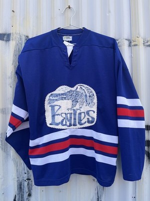 Eagles Minor League Authentic White Blue Red Hockey Jersey Size Medium #26