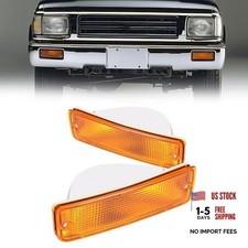 2PCS Turn Signal Light Compatible with 1989-1995 Toyota Pick-Up Yellow Lens