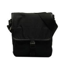 Prada Tessuto Buckle Messenger Bag Women Black One Size