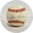 Hank Aaron Autographed NL White Baseball UDA UDL17760