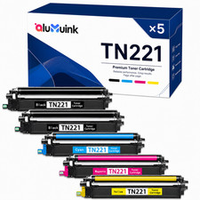 TN221 2BK/C/M/Y High Yield Toner Cartridge for DCP-9020CDN HL-3140CW 3150CDN