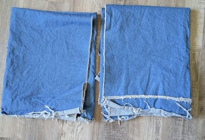 Lot 1.75 Pounds Denim For Crafting Sewing 2 1.5 Yard Pieces 33'' Wide Lot A