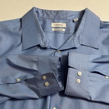Calvin Klein Infinite Non-Iron Slim Fit Stretch Collar Dress Shirt XL 20 34/35