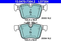 1X ATE 13.0470-7304.2 Bremsbelagsatz Scheibenbremse FüR Mercedes-Benz