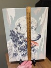 Vintage Adorable FRENCH POODLE Mid-Century Art/Painting MCM No Frame PBN — photo 2