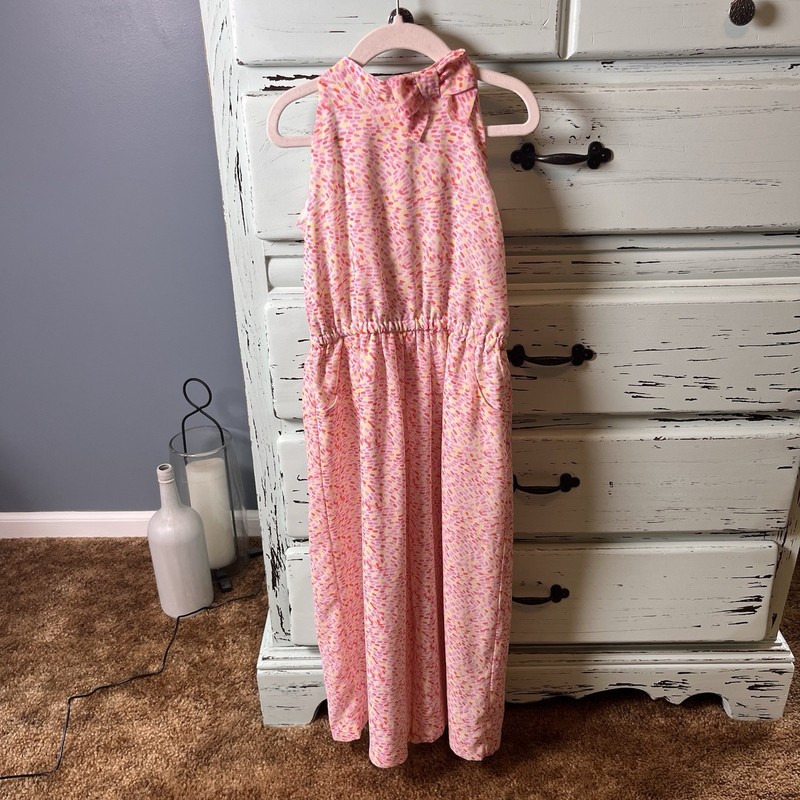 Janie And Jack Girls Pink Confetti Romper. Good Condition, Size 6.