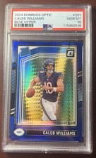 Caleb Williams 2024 Optic Blue Hyper #201 Gem Mint PSA 10