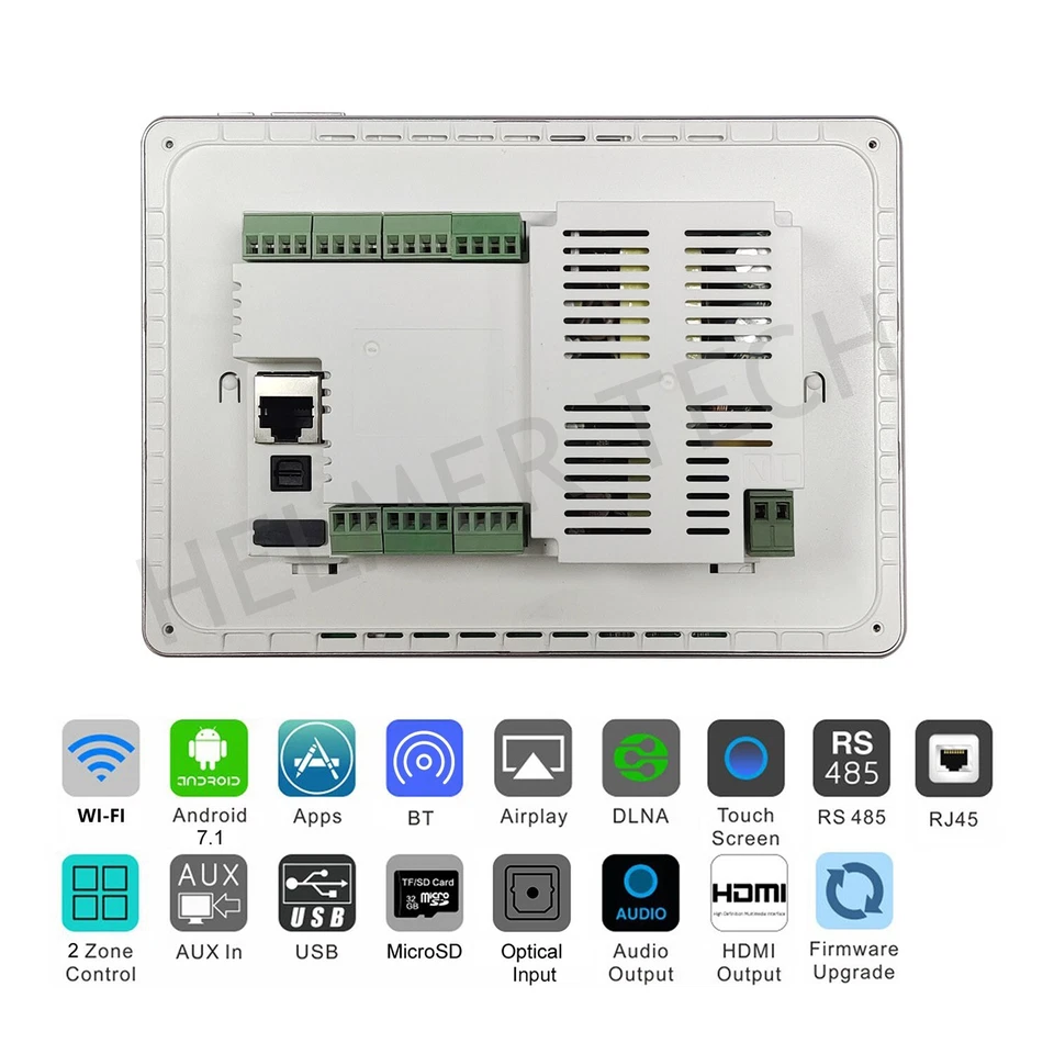 HELMER 8" Touch Screen Smart In-Wall Amplifier Multi-Room WiFi Audio Amplifier - Image 4 of 4