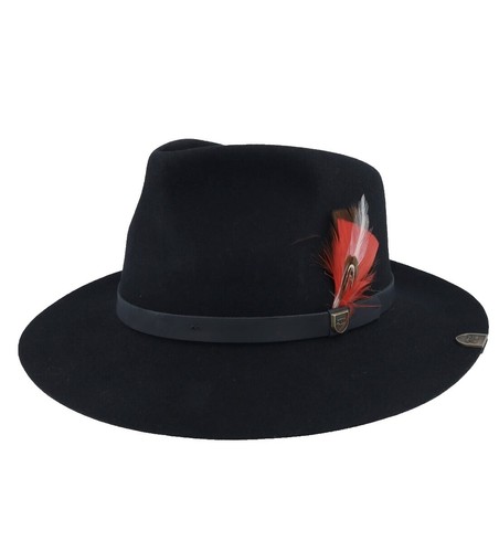 Fame Biggest Fan Geometric Strap Fedora in Black | eBay