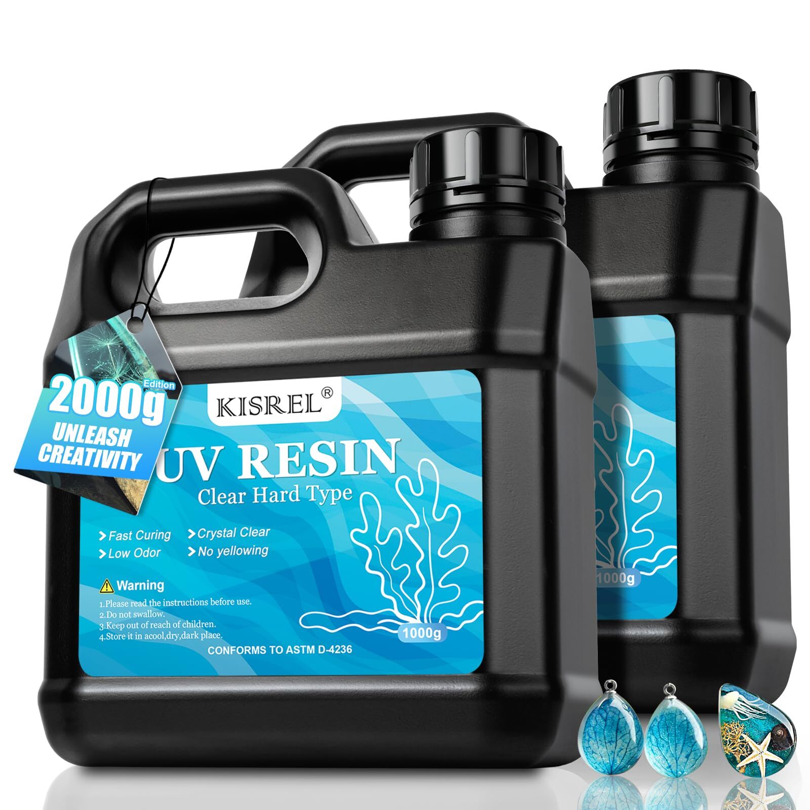 2000g UV Resin Kit for Jewelry Making - Crystal Clear Epoxy Craft Resin