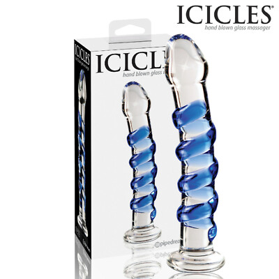Icicles 5 Sex Hard Glass Point P G Spot Anal Dildo Butt Fake Anal Cap Glass