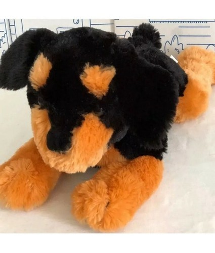 Toy Factory Black And Tan 9" Puppy Dog Stuffed Plush - Picture 8 of 9