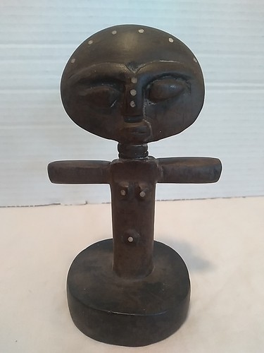 African Ashanti Fertility Doll Hand Carved Wood Statue  - Picture 1 of 5