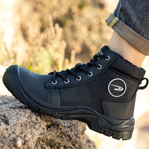 Waterproof Steel Toe Work Boots for Men Women Industrial Leather Safety Shoes - Picture 4 of 35