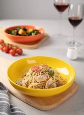 Pasta Bowl, 30 oz Salad Bowl Set of 6, 8.4” Ceramic Plate - Microwave Safe