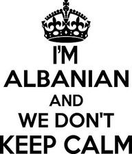 Albanian Wall Sticker... 20 inches Tall We Don't Keep Calm Vinyl Wall Art Decor