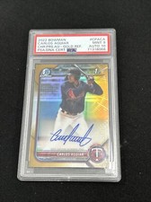 2022 Bowman Chrome Carlos Aguiar Auto Gold /50 PSA 9 