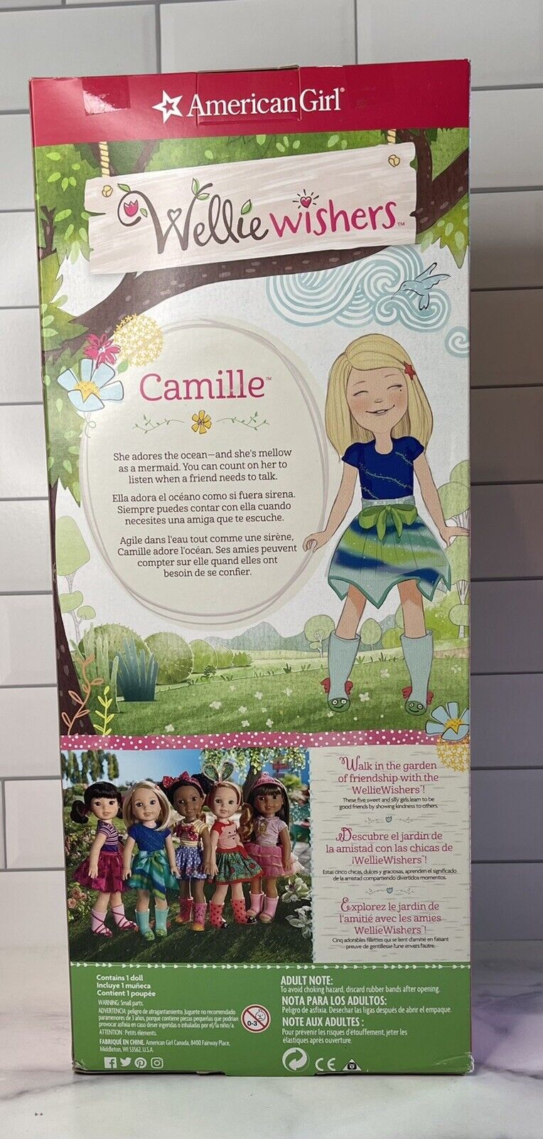 American Girl Doll Wellie Wishers CAMILLE Doll - New in Box