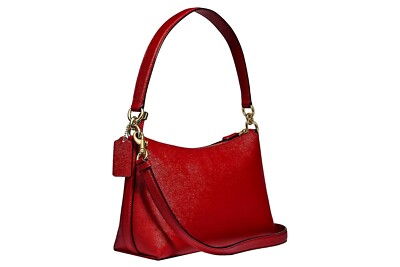 NWT COACH Lewis Crossbody Handbag True Red Xgrain Leather 80058