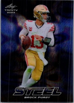 2023 Leaf Trinity Steel #S-15 Brock Purdy Lava /99