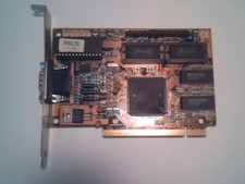 Video Graphics Card PCI ASUS V264 PCI-V264VT 1.1 2.121 VT VGA 2MB Mach64