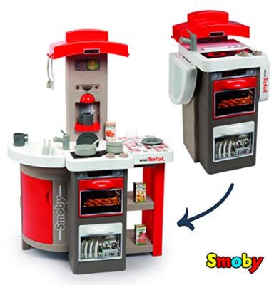 Smoby-Kitchen Folding Toy, Red, Grey (312200)