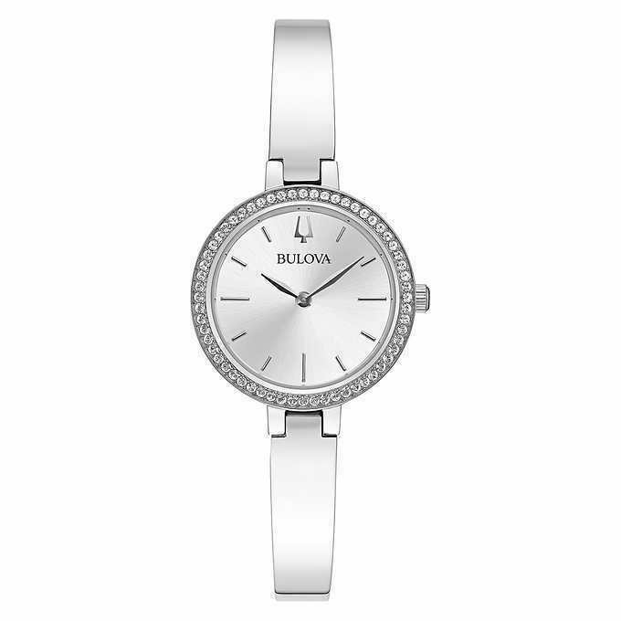 NEW Bulova 96X154 Swarovski Crystal Watch & Crystal Halo  display picture 1