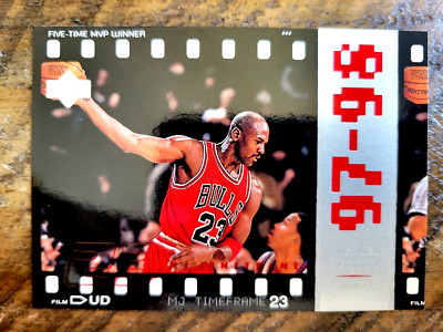 1998 Upper Deck MJ TimeFrame 97-98 Five Time MVP Winner #113
